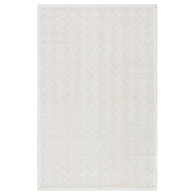 Tapis blanc à motif géométrique Geist