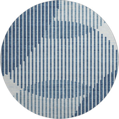 Premium Machine Washable Corum AMF1001 Circles Rug