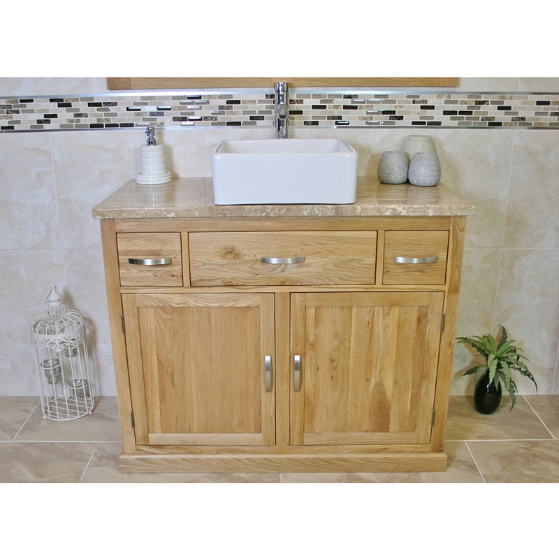 Luca 1000mm Single Bathroom Vanity with Vessel Ceramic Basin