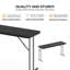 Table pliante étroite 5 pi ， Noir-121100050-121100051