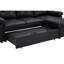 Canapé-lit d'angle convertible en forme de L de 88,5 pouces avec méridienne de rangement et accoudoirs rembourrés doux et moelleux.-1403767285