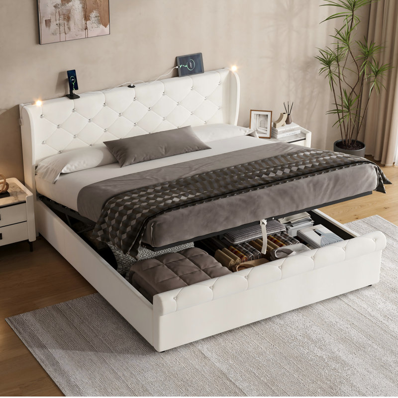 Upholstered Ottoman Storage Bed