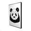 Panda géométrique - Toile encadrée, animaux noirs