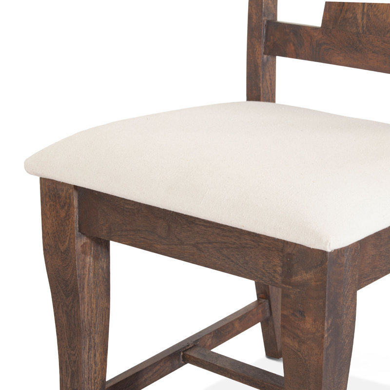 Chaise Lyons, Blanc cassé, Mangue patinée