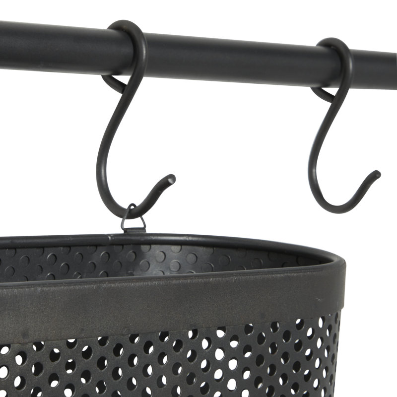 Ensemble de 2 paniers en métal/fils en maille décorative modern, H 11 po x l 15 po x P 4 po