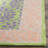 Guzi Hand Hooked Wool/Cotton Floral Rug in Violet/Green-22531541