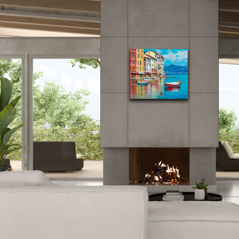 "Portofino" par John Zaccheo, H 26 po x l 30 po x P 1,5 po