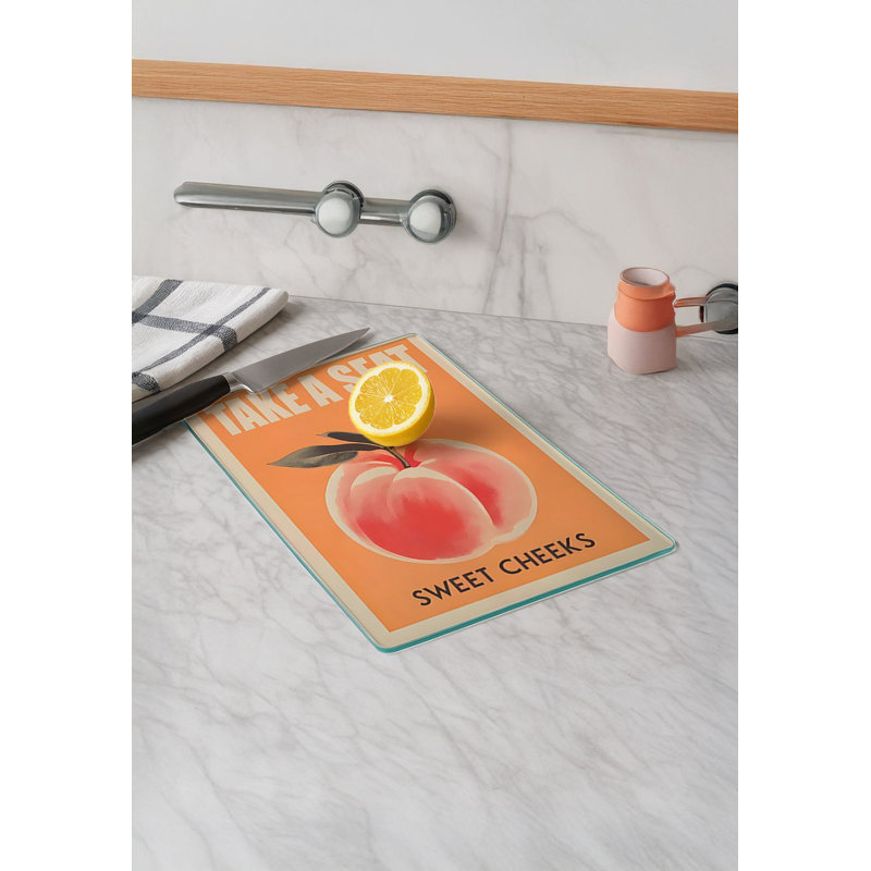 Premium Tempered Glass Cutting Board, 11.8 x 15.7 inches | 100% Antibacterial, Easy Clean Design with Non-Slip Silicone Feet | Ideal for Safe Food Preparation in Kitchen, Stylish & Functional