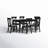 Arcuri 6 - Person Four Leg Base Dining Set-94544328