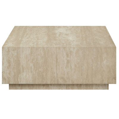 Splendid Beige Entertainment End Table, 35in High, Plywood Sophisticated Tv Desk - Beige, 14 In Height, Frame