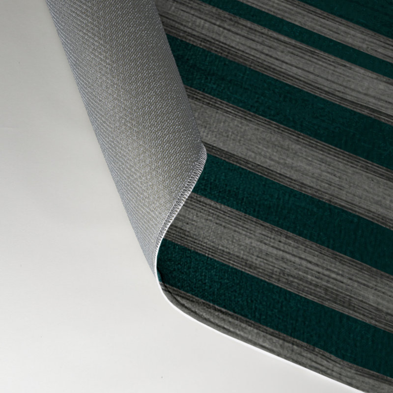 Tapis intérieur / extérieur vert HorizontalStripes, Rectangle 9 pi x 12 pi