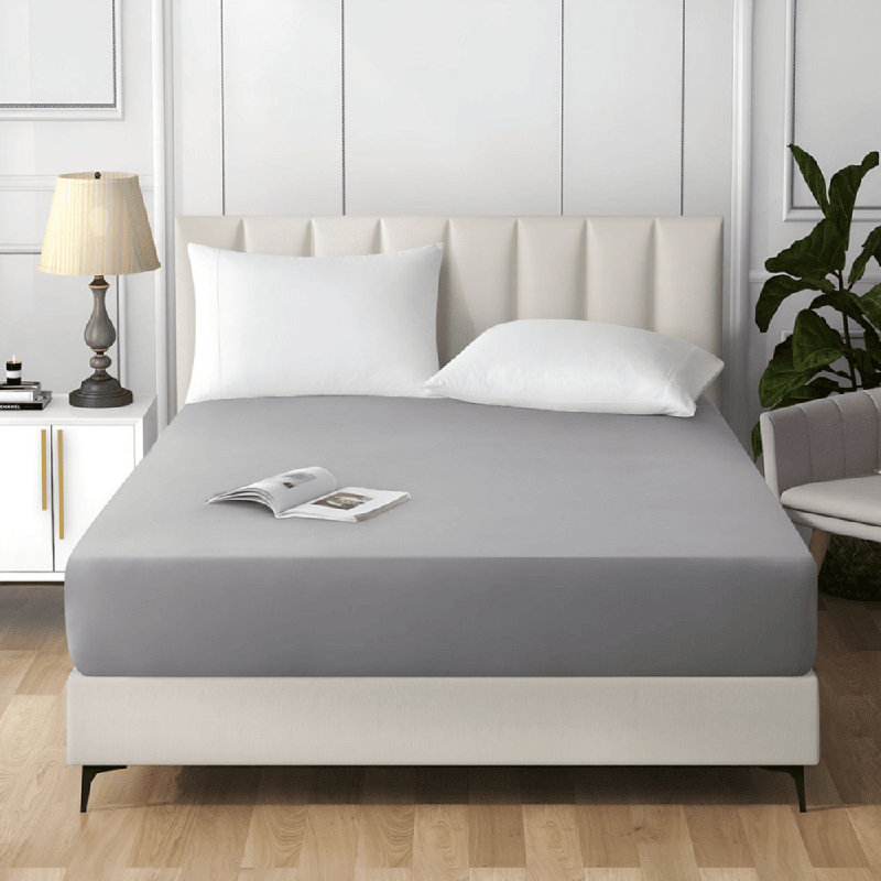 Angeliza Microfiber Brushed Fitted sheet , Single (3'), Grey