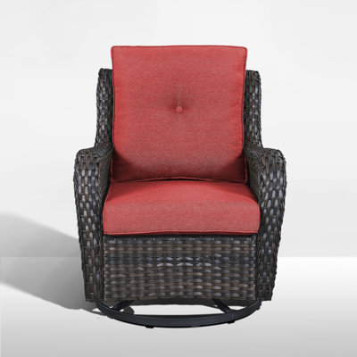 Swivel and sliding wicker patio chairs