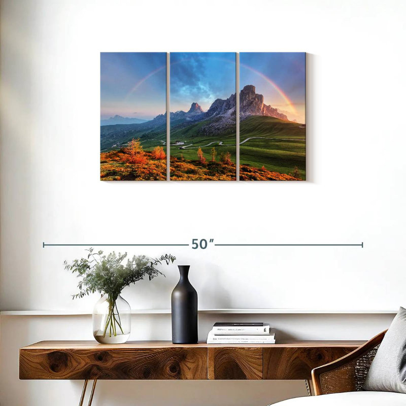 Rainbow Over The Alps, 20" H x 33" W