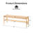 Maceus Solid Wood Entryway Bench with Shoe Storage-1643612351