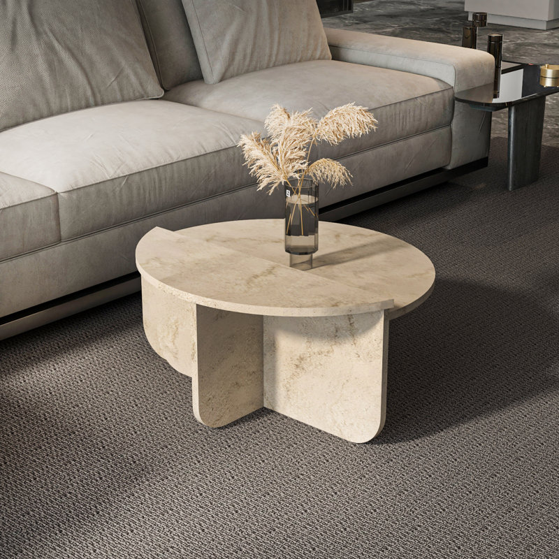 Alves 68cm W Coffee Table, Beige Wood