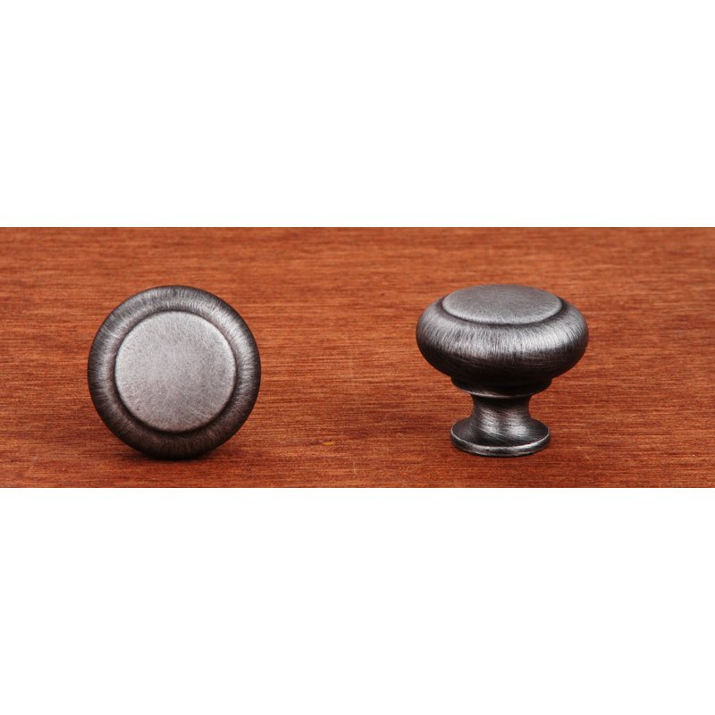 CK Series 1 1/4" Diameter Mushroom Knob, Distressed Nickel