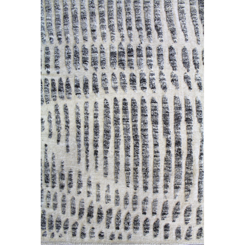 Sound Waves One-of-a-Kind 7'11" X 9'11" Hand Knotted Area Rug