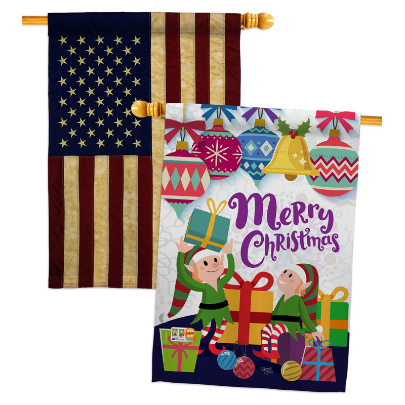 Drapeau de maison à 2 côtés en polyester / mélange de polyester 40 x 28 po