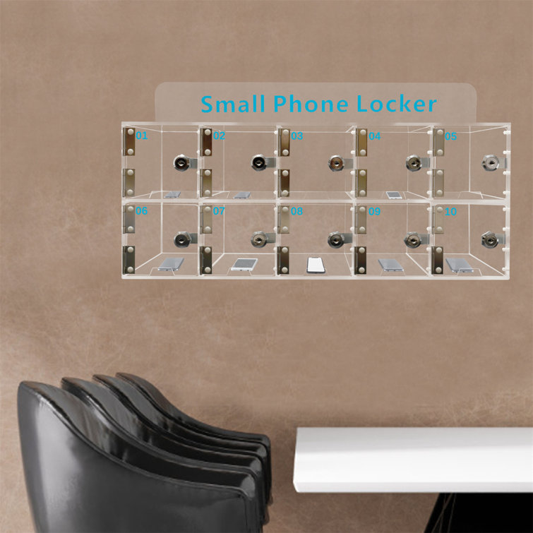 Plastic / Acrylic 2 - Tier 20.47'' Cell Phone Locker with Key