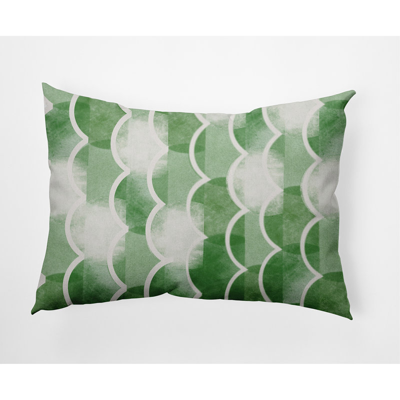 Zircoland Geometric Reversible Throw Pillow, Green