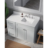 Disar 46'' Single Bathroom Vanity with Quartz Top