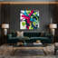 Aquarelle abstraite 51, art mural sur toile beige-726238622