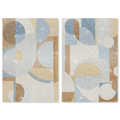 Perfect Balance Set Canvas Abstract Print by Oliver Gal, Black Frame, 10 x 15