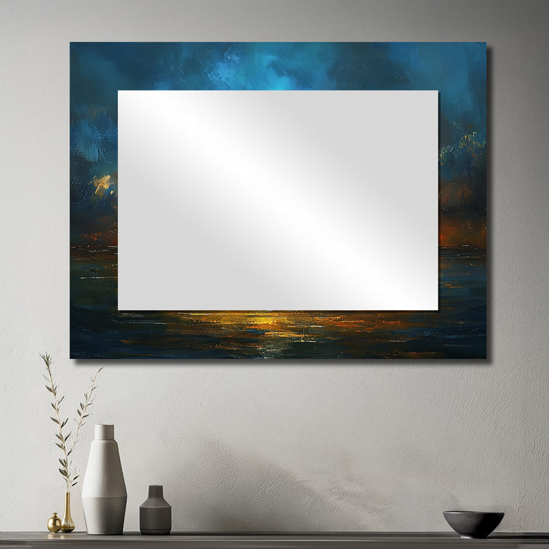Arc-en-ciel après une nuit orageuse II - art mural miroir décoratif de paysages - imprimé sur métal, 30 po x 40 po