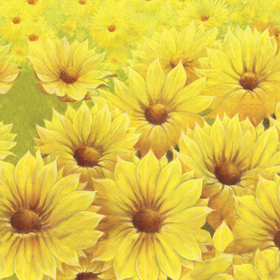 Yellow Sunflowers - Wrapped Canvas Painting
