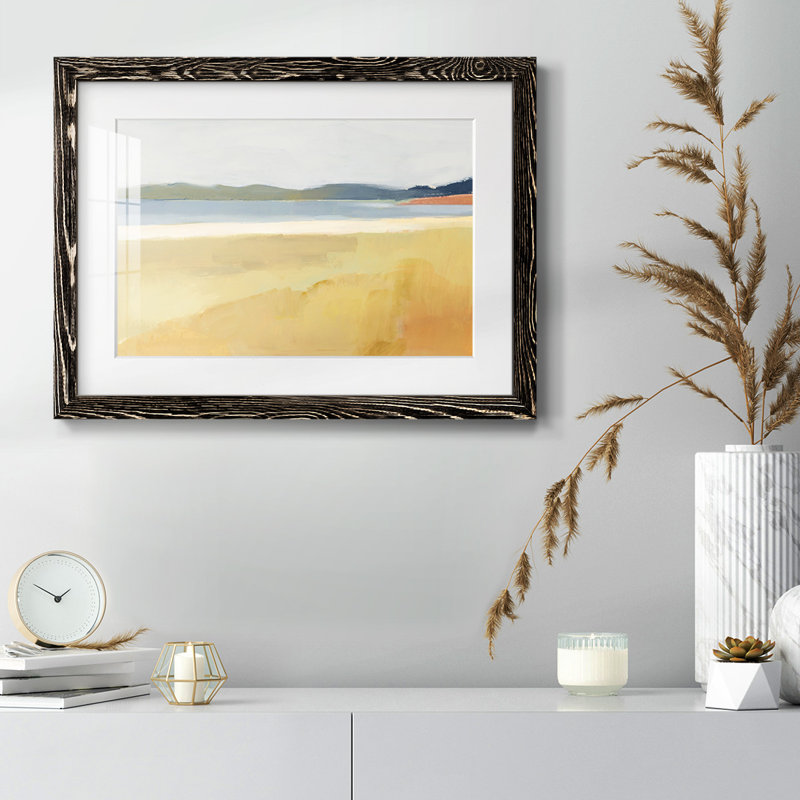Ocre bord de mer II, Noir, H 28 po x l 42 po x P 1,5 po