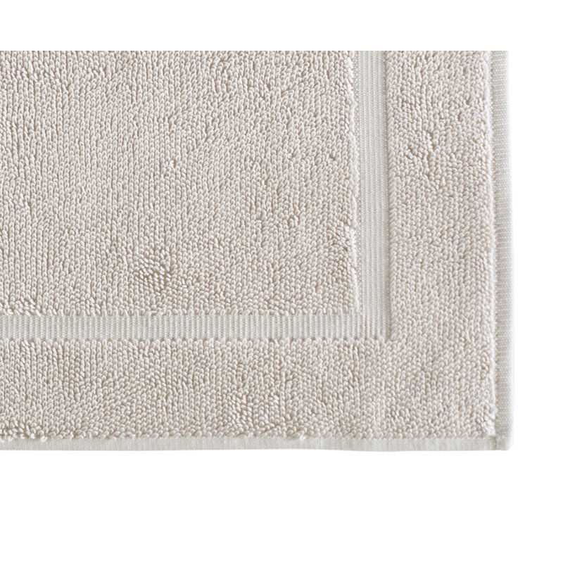 Lerins Solid Color Bath Mat Floor Towel, Craie