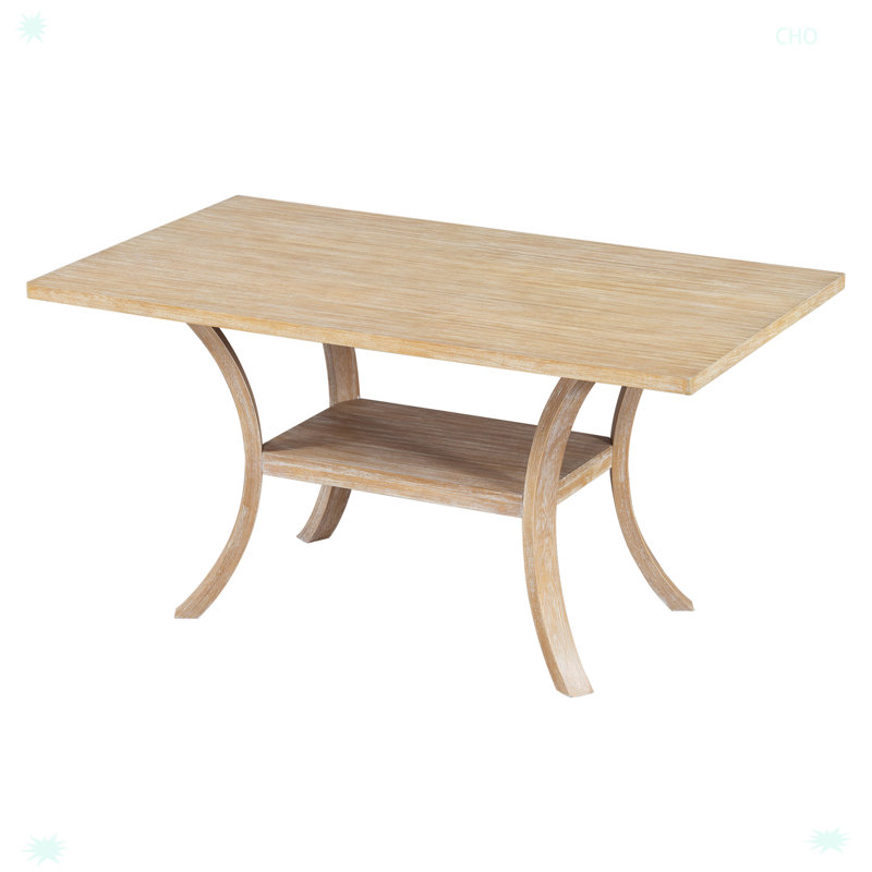 Ensemble de table de salle à manger en bois 6 pièces avec banc et 4 chaises, Natural, Beige, Naturel / naturel