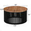 Table d'appoint en bois d'acacia de 30 po SOLID: conception moderne, fabrication durable et assemblage facile