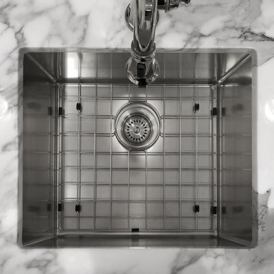 Ensemble d'évier de cuisine encastrable ou simple encastrable en acier inoxydable de calibre 16 Whitehaus