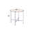 Brecon White Oak & Chrome Finish End Table