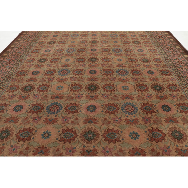 Oversized Antique 20Th Century English Needlepoint Rug In Brown - Rug & Kilim