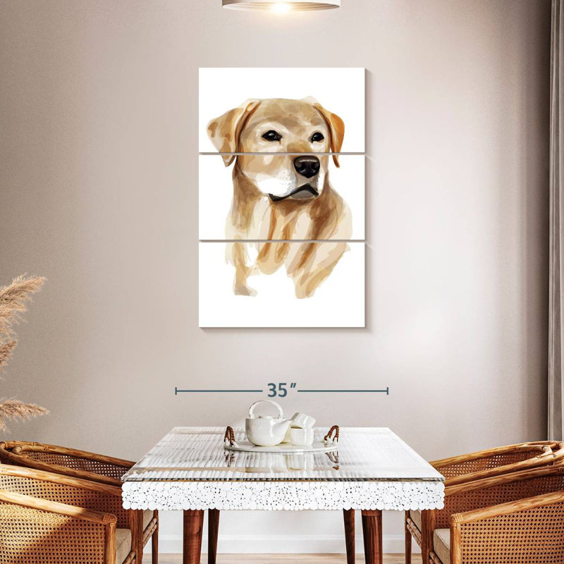 Brampt Yellow Lab, 45" H x 28" W
