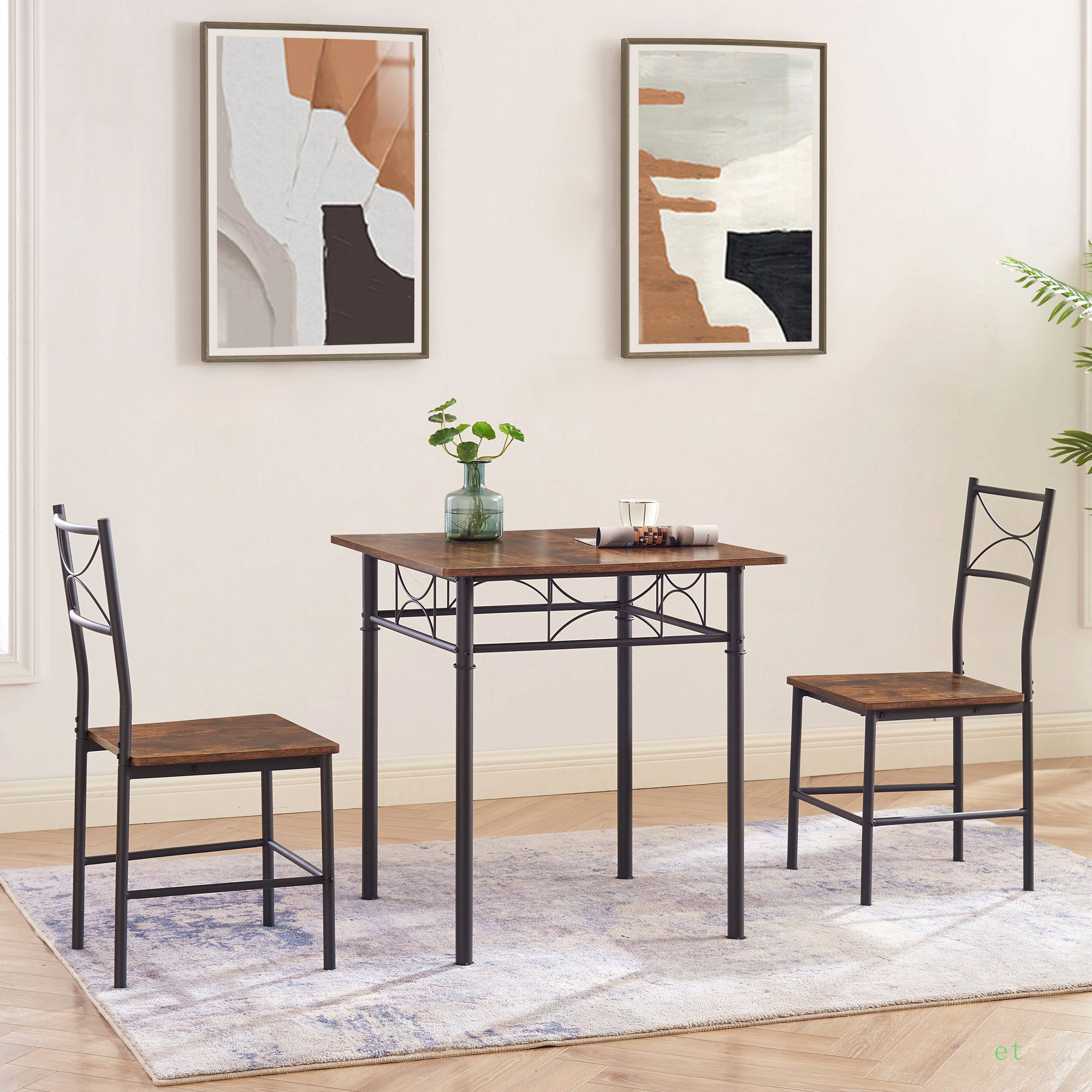ExpressThrough 3-Piece Kitchen Dining Room Table Set Chair | Wayfair