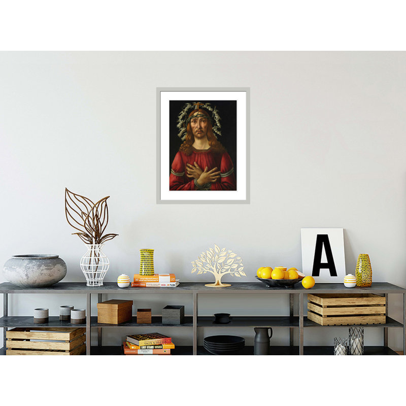 «of Sorrows» par Sandro Botticelli, impression giclée sur cadre, H 29,27 po x l 23,5 po
