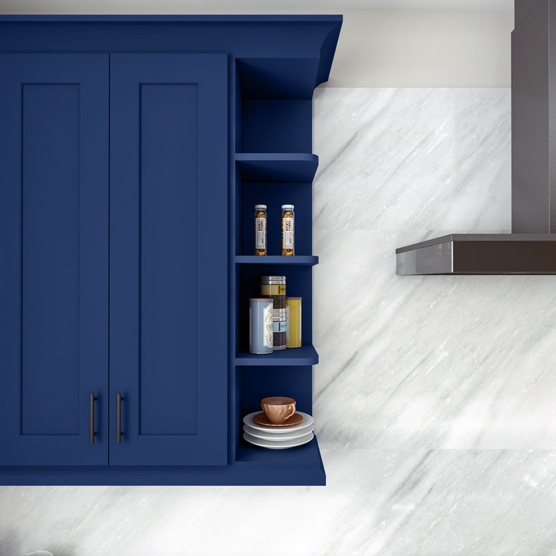 Tablette murale, Shaker bleu, 9" W x 42" H x 12" D