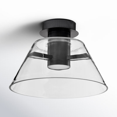 Hales - 14 Inch LED Semi Flush with Clear Glass