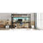 Lit mezzanine simple en métal de taille XL avec prise de courant, lumière DEL et bureau intégré pour économiser de l'espace et réduire le bruit-1411921314
