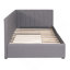Lit de jour rembourré avec 2 tiroirs de rangement, structure de canapé-lit simple, aucun sommier nécessaire, tissu en lin-404289883