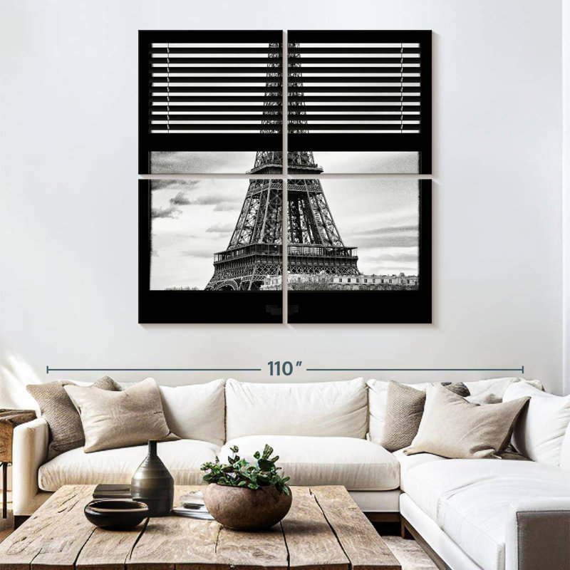 Nicci Eiffel Through The Blinds, 74" H x 74" W