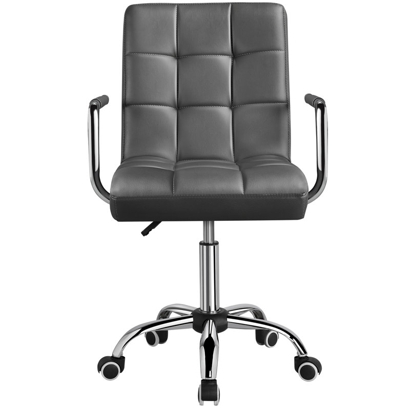 Rawtenstall 360° Swivel Height Adjustable  Ergonomic Office Chair with Removable Arms, Gray