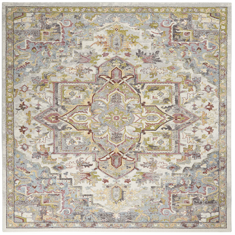Hyeon Viscose Damask Indoor Rug