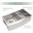33'' L x 20'' W Farmhouse Stainless Steel 60/40 Double Bowl Kitchen Sink with Sink Grid and Stariner-123123905