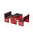 Industrial Style Container Card Table And Chairs 4 - Person Solid Wood Top Trestle Dining Set