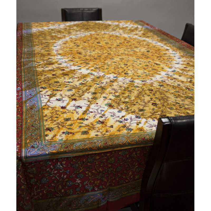 Tapisserie en coton, H 104 po x l 70 po, Jaune / Rouge